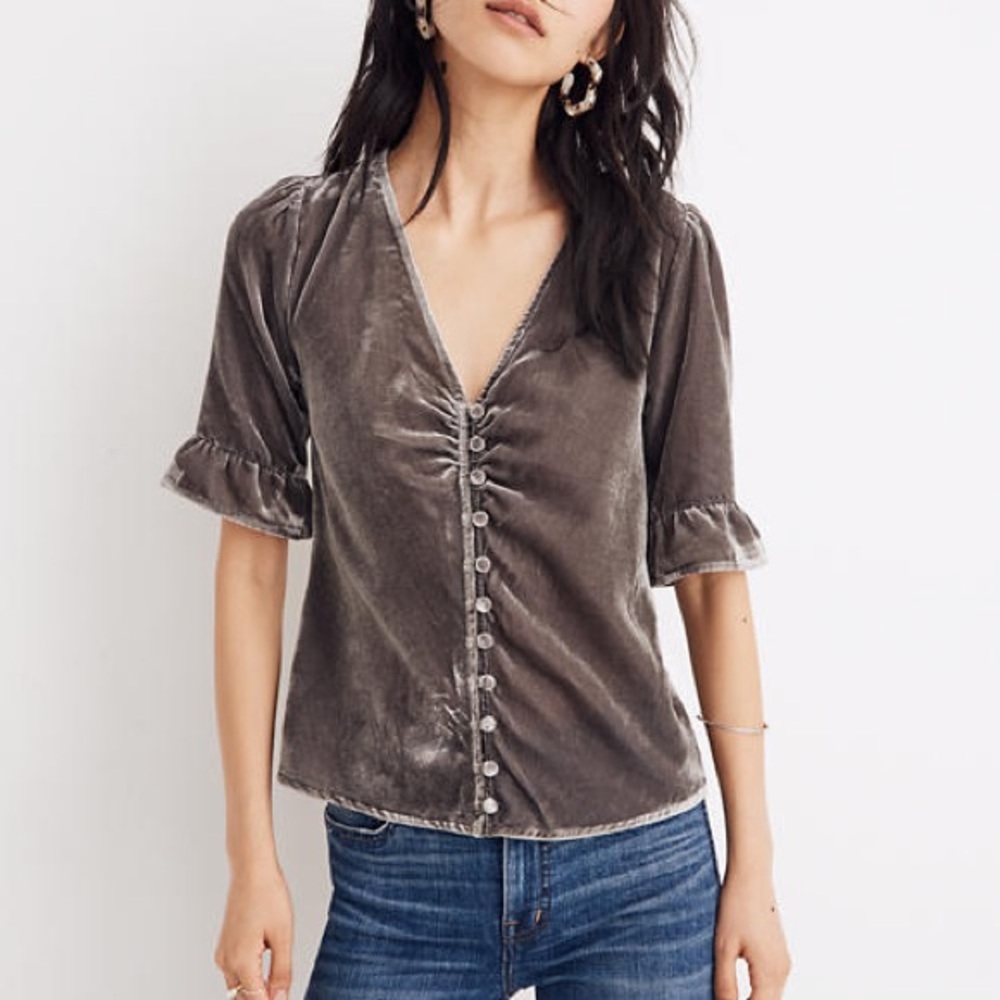 MADEWELL Velvet Daylight Top NWOT